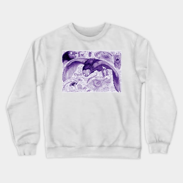 Mothman Study III Crewneck Sweatshirt by Ballyraven